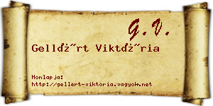 Gellért Viktória névjegykártya